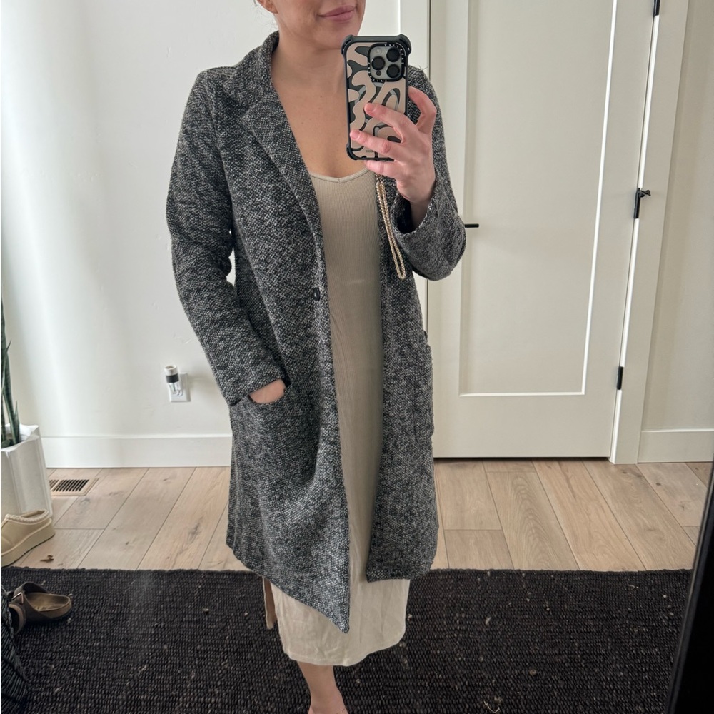 Grey and Black Coat